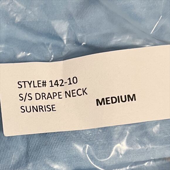 San Francisco City Lights Soft Drape Neck Tee T-Shirt Light Blue Medium NEW - Picture 7 of 7